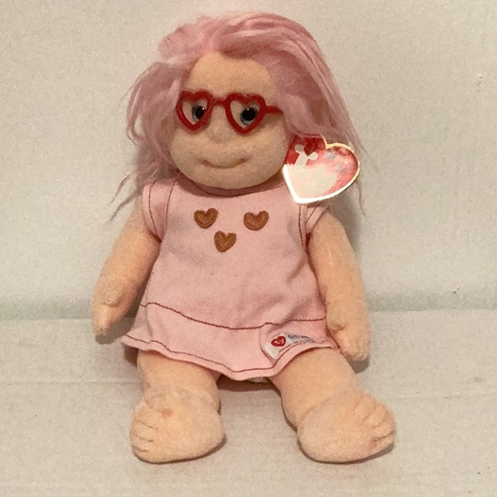 Ty beanie kid Luvie baby doll mint plush